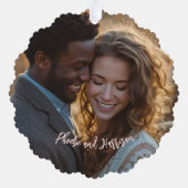 第1回クリスマス結婚したミセス・キープサケ写真 オーナメントカード (裏面)