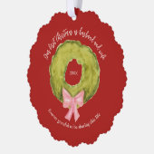 第1回クリスマス結婚したミセス・キープサケ写真 オーナメントカード (左)