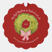 第1回クリスマス結婚したミセス・キープサケ写真 オーナメントカード (正面)