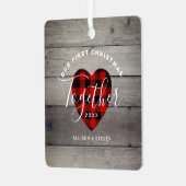 第1回クリスマス・トゥアズ素朴ルパーソナライズされた メタルオーナメント (正面左)