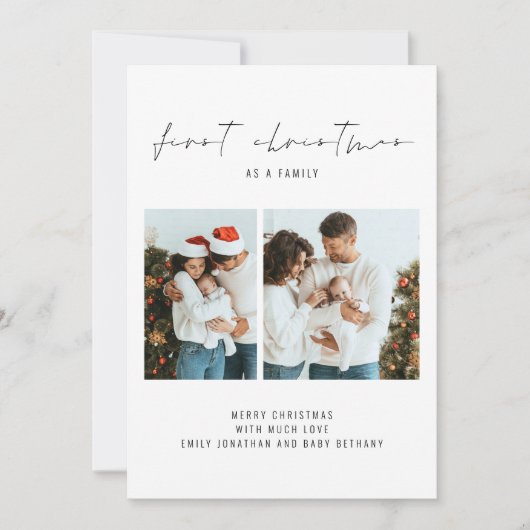 第1回クリスマスas家族2写真誕生発表 シーズンカード (正面)