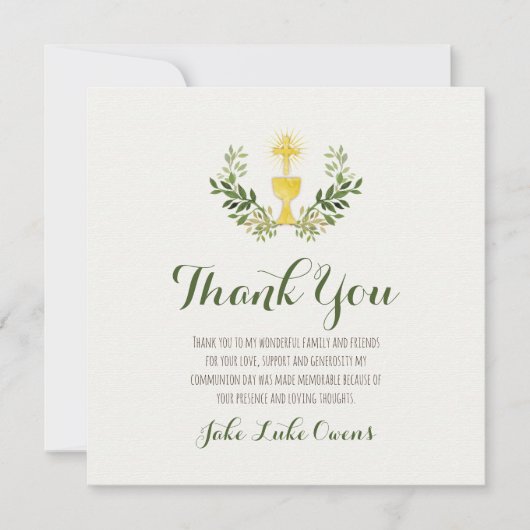 第1回コミュニオンありがとう |フラット サンキューカード (正面)