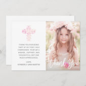 第1回コミュニオンピンクフローラクロススクリプト写真 サンキューカード (正面/裏面)