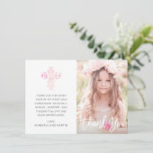 第1回コミュニオンピンクフローラクロススクリプト写真 サンキューカード (スタンド正面)