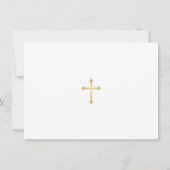 第1回コミュニオン・シンプル金ゴールドクロス写真 サンキューカード (裏面)