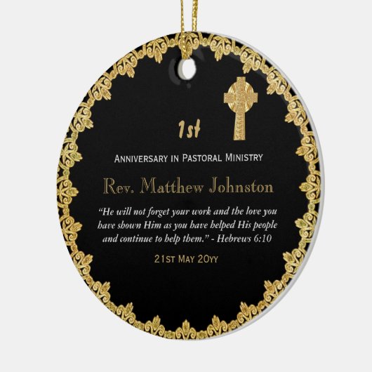 第1回コーディネーション記念パーソナライズされた聖なる書物、 経典 セラミックオーナメント (左)