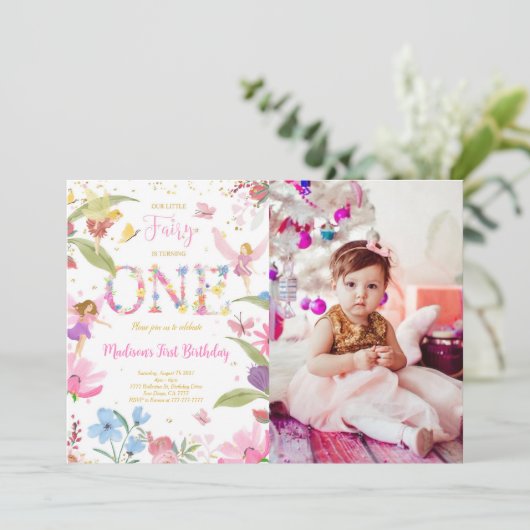 第1回ゴールデンフェアリー誕生日写真 招待状 (スタンド正面)