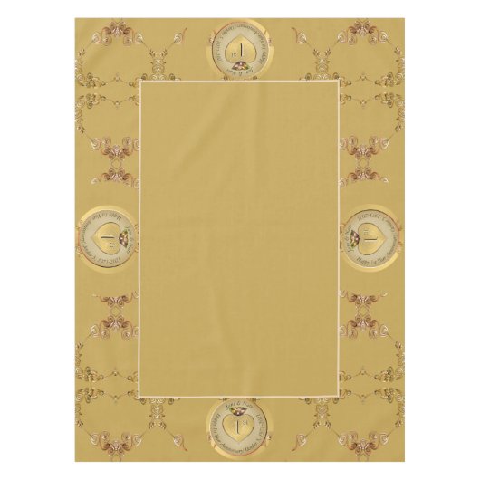 第1回ゴールデン結婚オークル記念日テーブルクロス テーブルクロス (正面)