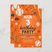 第1回スポーツボーイ誕生日ルーキー・オブ・ザ・イヤー 招待状 (正面/裏面)