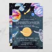 第1回トリップウォーター色宇宙1stバースデーボーイ 招待状 (正面/裏面)