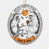 第1回ハロウィーン婚約したスケルトン提案 セラミックオーナメント (左)