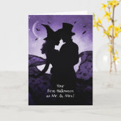 第1回ハロウィーン新婚かわいい魔女 カード (黄色い花)