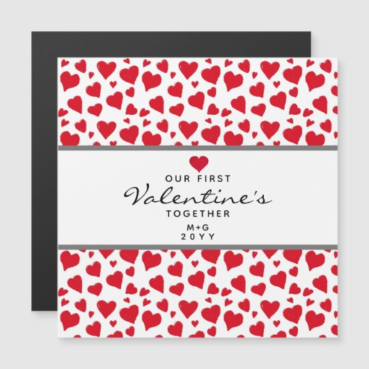 第1回バレンタインデーハート パーソナライズされた (正面/裏面)