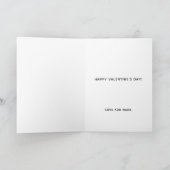 第1回バレンタインデーハート パーソナライズされた シーズンカード (内部)