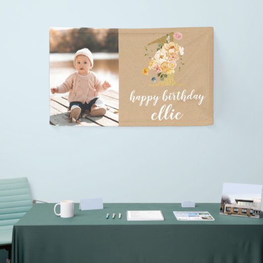 第1回バースデーの壁飾りカスタム製バナー 横断幕 (トレードショー)