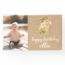 第1回バースデーの壁飾りカスタム製バナー