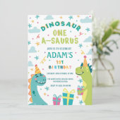 第1回バースデーグリーン&ブルー恐竜パーティー 招待状 (スタンド正面)