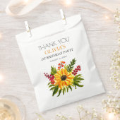 第1回バースデーパーティーひまわり赤ちゃん女の子 フェイバーバッグ (クリップ留めされた状態)