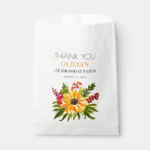 第1回バースデーパーティーひまわり赤ちゃん女の子 フェイバーバッグ (正面)