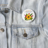 第1回バースデーパーティーひまわり赤ちゃん女の子 缶バッジ (インサイチュ)