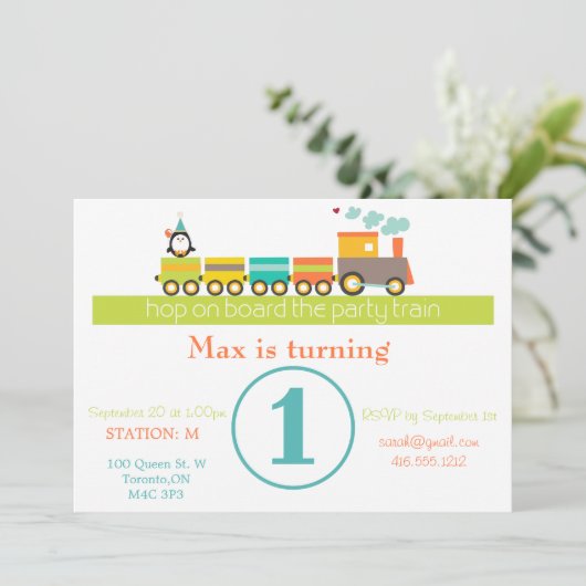 第1回バースデーボーイトレーン招待状 招待状 (スタンド正面)