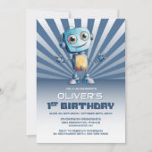 第1回バースデーロボットテーマパーティー招待状 招待状 (正面)