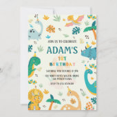 第1回バースデー恐竜カラフルテーマ 招待状 (正面)