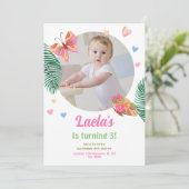 第1回バースデー蝶招待状（写真あり） 招待状 (スタンド正面)