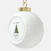 第1回パーソナライズされたクリスマス一緒にカップルのプレゼント セラミックボールオーナメント (右)