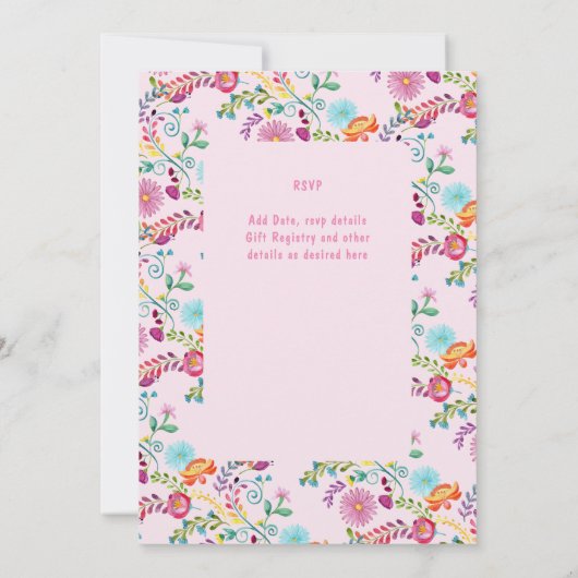 第1回フィエスタ誕生日で女子フォークアートシノリータ 招待状 (裏面)