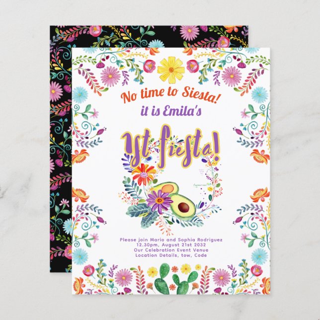 第1回フィエスタ誕生日ガールフォークアートバジェット (正面/裏面)