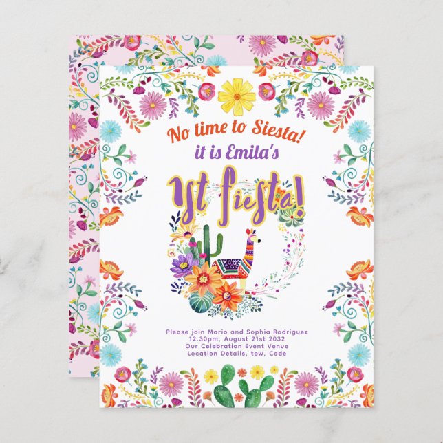 第1回フィエスタ誕生日ガールフォークアートバジェット (正面/裏面)