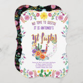 第1回フィエスタ誕生日BOYフォークアートフローラ5 x 7 招待状 (正面/裏面)