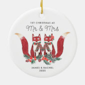 第1回フェスティバルキツネミセス・クリスマスパーソナライズされた セラミックオーナメント (裏面)