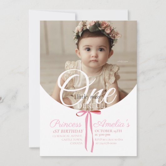 第1回フォトミニマリストボウエレガントバースデーパーティー 招待状 (正面)