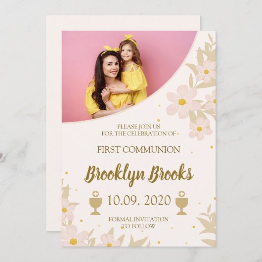 第1回ホリー・コミュニオンの招待 招待状 (正面/裏面)