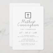 第1回ミニマモダンリスト黒十字 招待状 (正面/裏面)