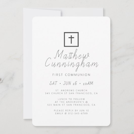 第1回ミニマモダンリスト黒十字 招待状 (正面)