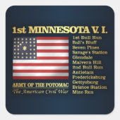 第1回ミネソタ・ボランティア歩兵(BH) スクエアシール (正面)