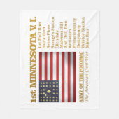 第1回ミネソタ・ボランティア歩兵(BH) フリースブランケット (正面)