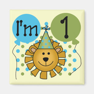第1回ライオン誕生日Tシャツとギフト マグネット