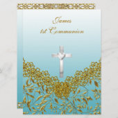 第1回共産党パーティの招待状ブルー 招待状 (正面/裏面)