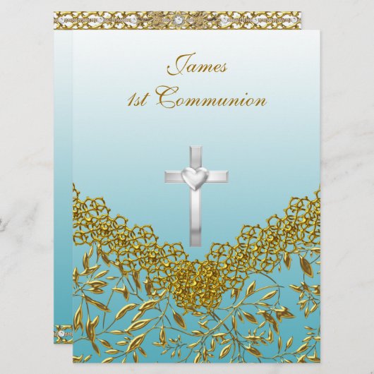 第1回共産党パーティの招待状ブルー 招待状 (正面/裏面)