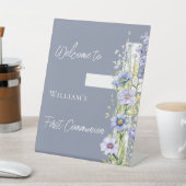 第1回共産党埃っぽい青いフローラのクロス歓迎 台座サイン (インサイチュ)