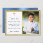 第1回宗教金ゴールドクロスボーイ サンキューカード (正面/裏面)