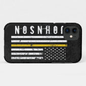 第1回応答スタイルアメリカン金ゴールド線フラグ Case-Mate iPhoneケース (裏面(横))