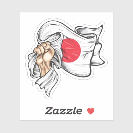 第1回日本Tシャツ国旗を掲げている シール (シート)