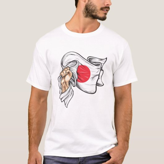 第1回日本Tシャツ国旗を掲げている Tシャツ (正面)