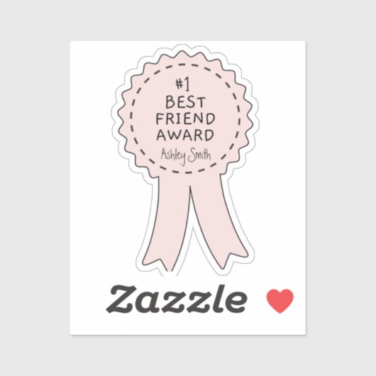 第1回最高の友賞 – 名前をカスタムする シール (シート)