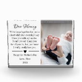 第1回母の日の贈り物ベビーの母の詩 フォトブロック (正面)